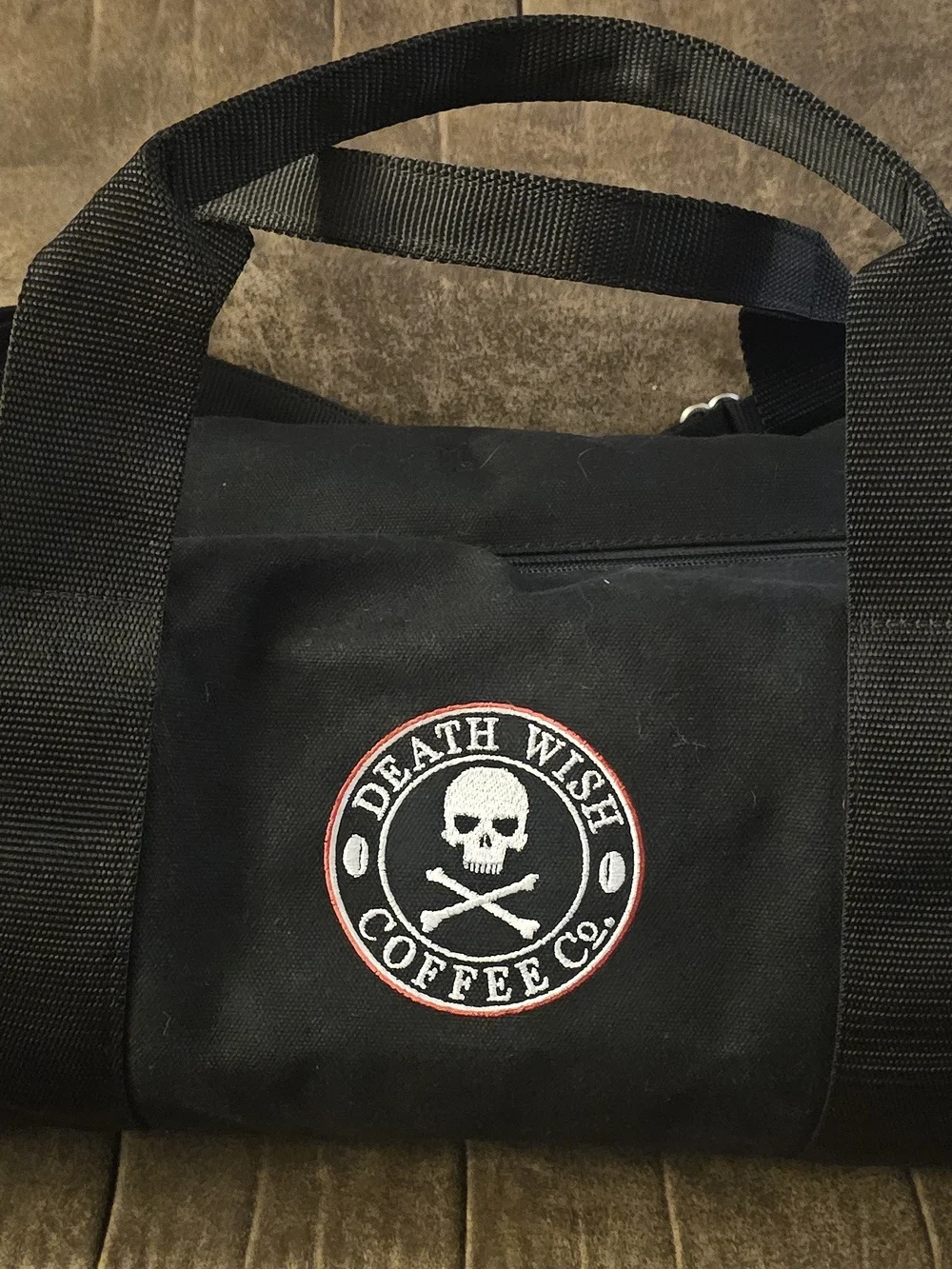 Black Duffel Bag Death Wish Coffee Company